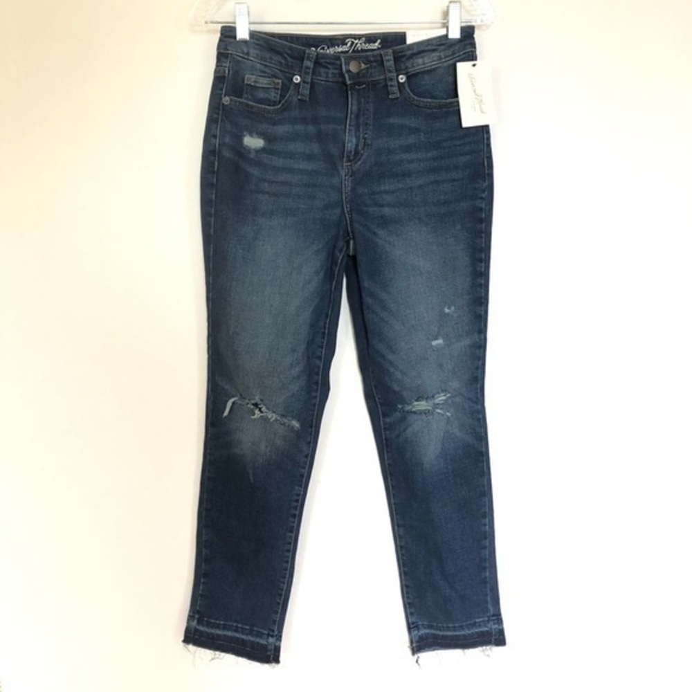 Universal Thread High Rise Straight Dark Jean 2 - Picture 2 of 8